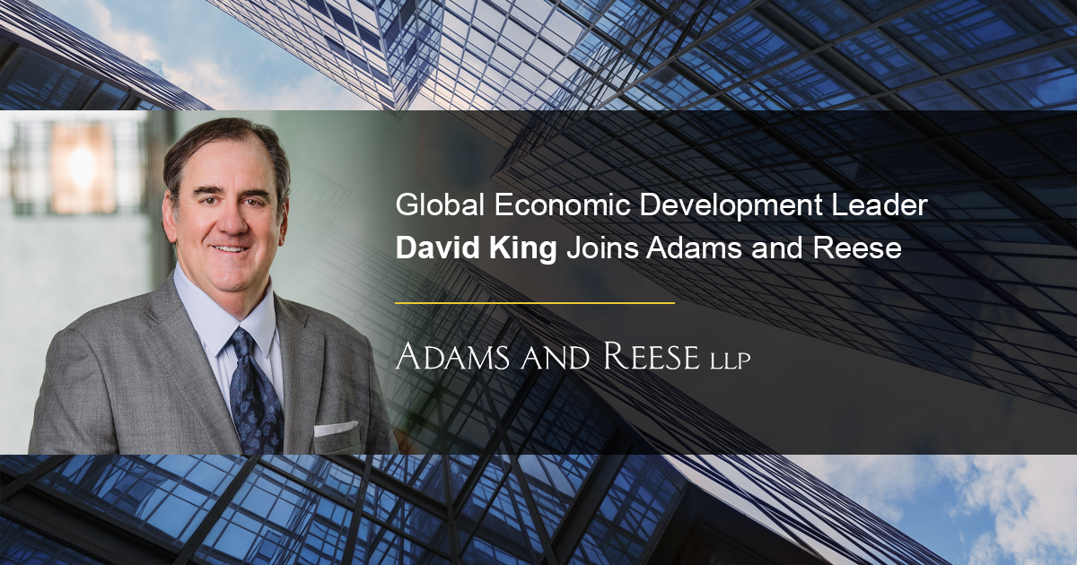 Global Economic Development Leader David King Joins Adams and Reese ...