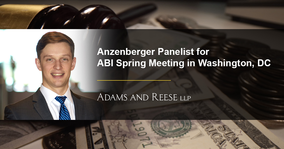 Anzenberger Panelist for ABI Spring Meeting in Washington, DC News